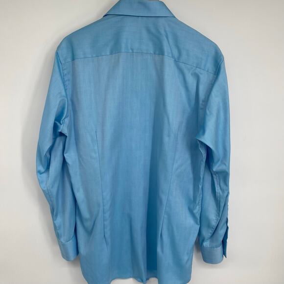 Eton Shirt Men’s 43 17 Dress Button Up Blue Quiet Luxury Old Money Professional - Picture 5 of 11